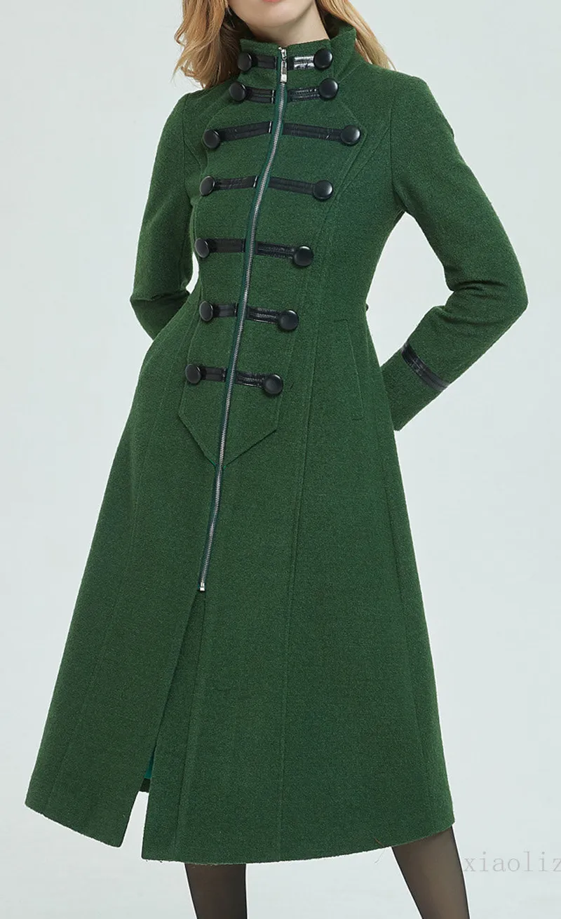 Refined Wool Blend Tailored Coat