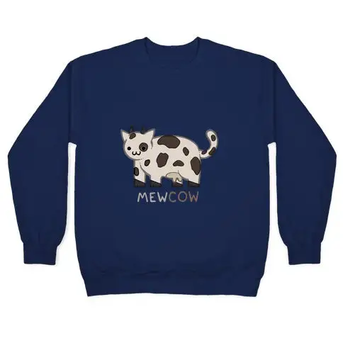 Novelty Cow Crewneck Sweatshirt