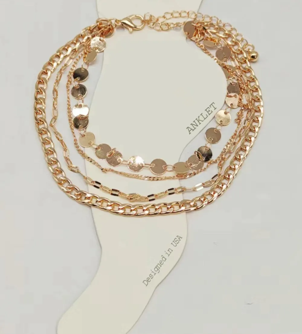 Refined Disc Charm Anklet