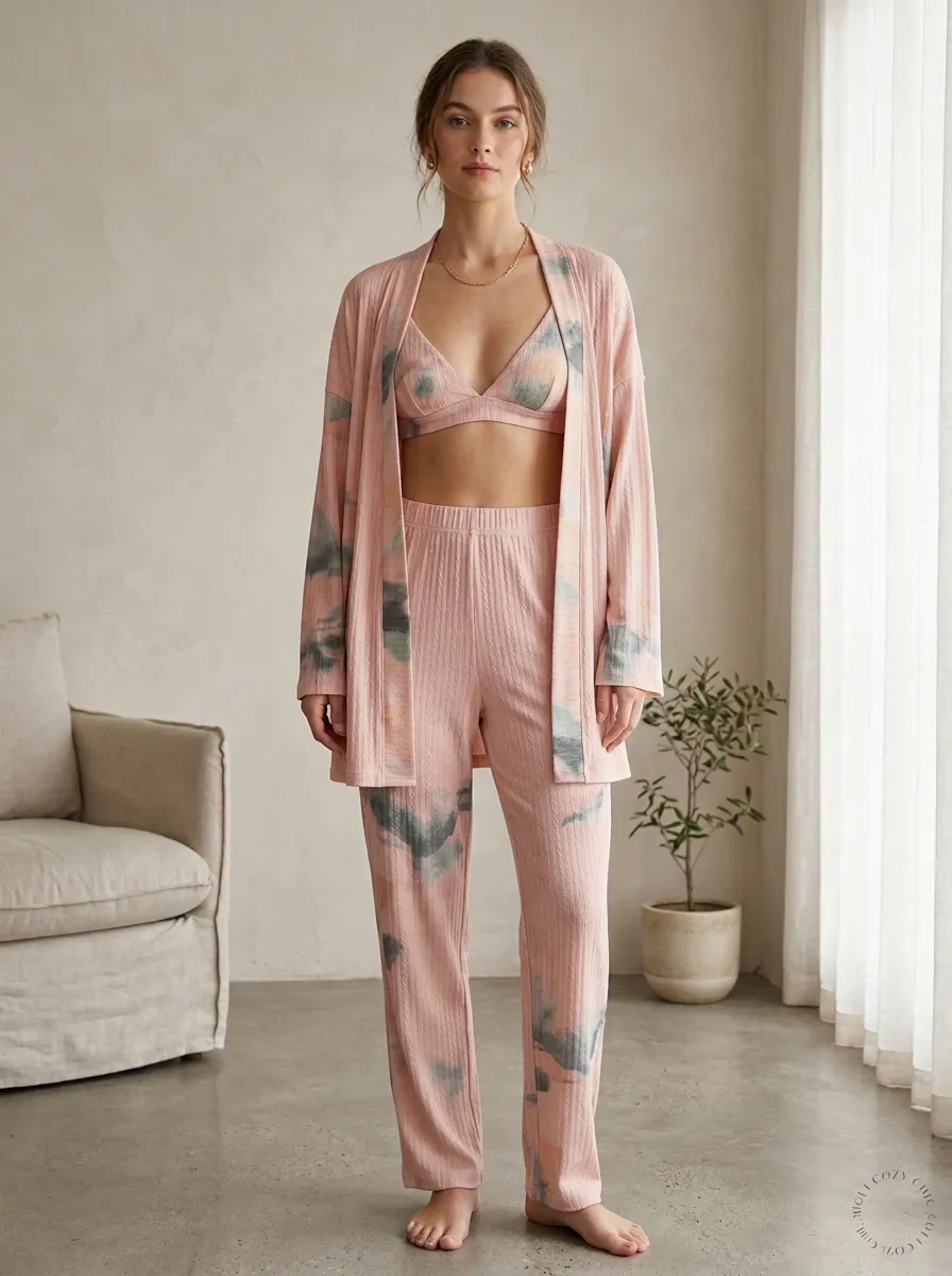 Ribbed Textured Lounge Set