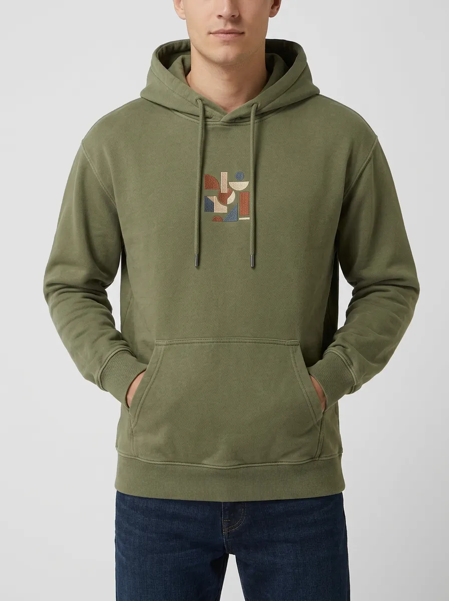 Men's Everyday Minimalist Geometric Abstract Print Hoodie