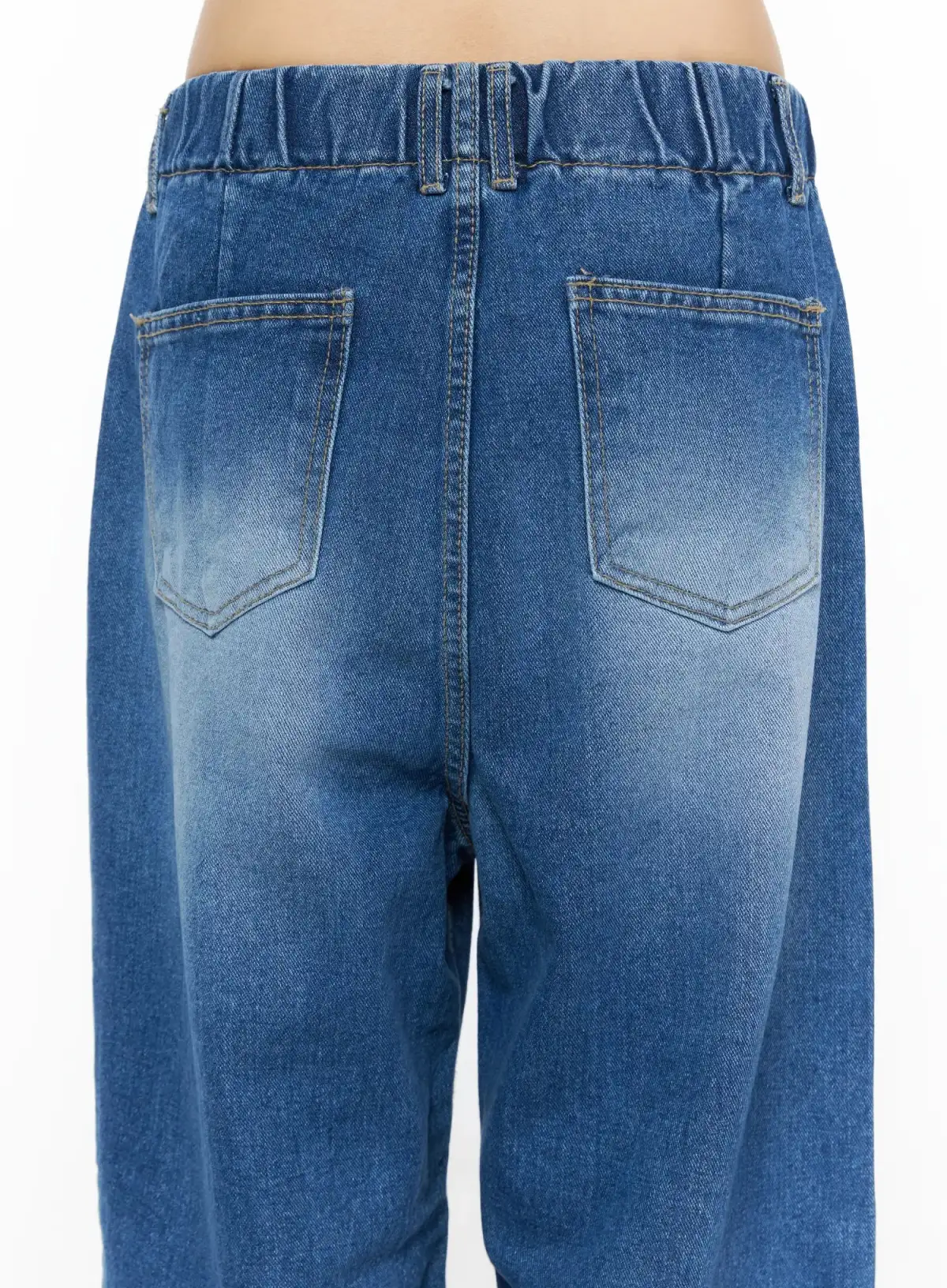 Banded Wide Leg Jeans
