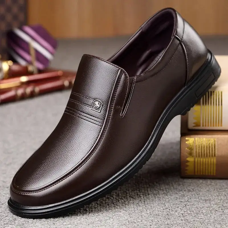 Leather Slip-On Business Shoes