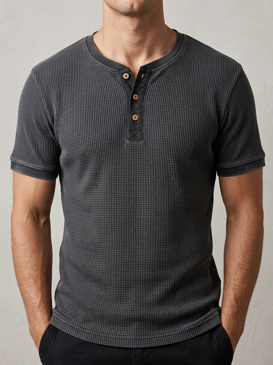 Refined Daily Men's Short-Sleeve Henley Shirt
