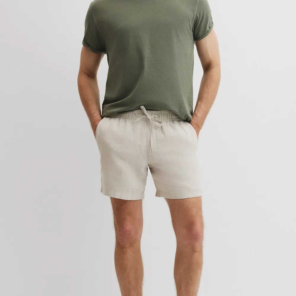 Men's Structured Drawcord Linen Shorts