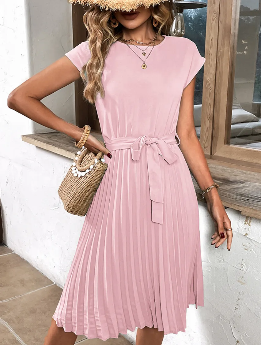 Wanda Pleated Midi Dress