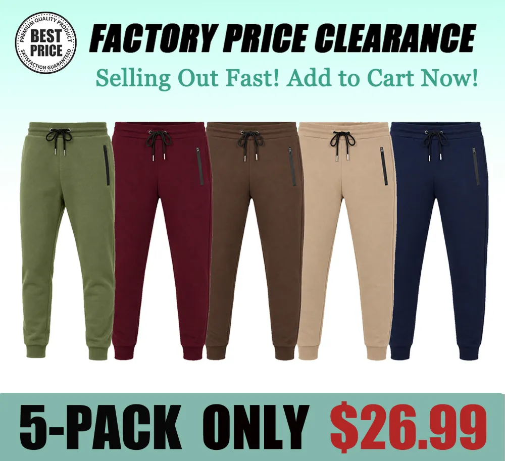 Men's Pure Cotton Casual Athletic Joggers