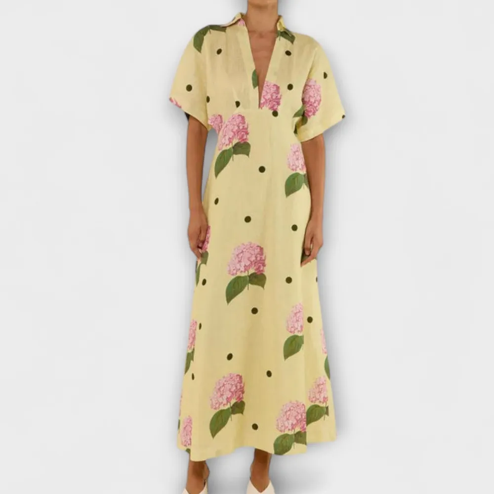 Polka Dot Lace Belted Casual Dress