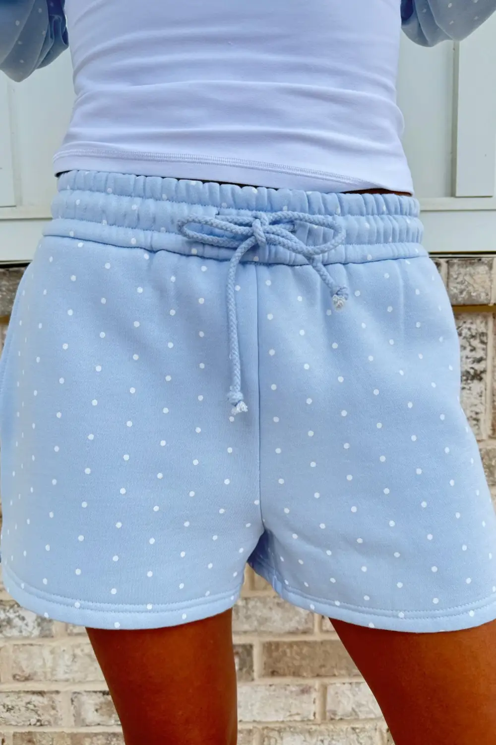 Women's Polka Dot Printed Oversized Hoodie Casual Shorts Two Piece Set