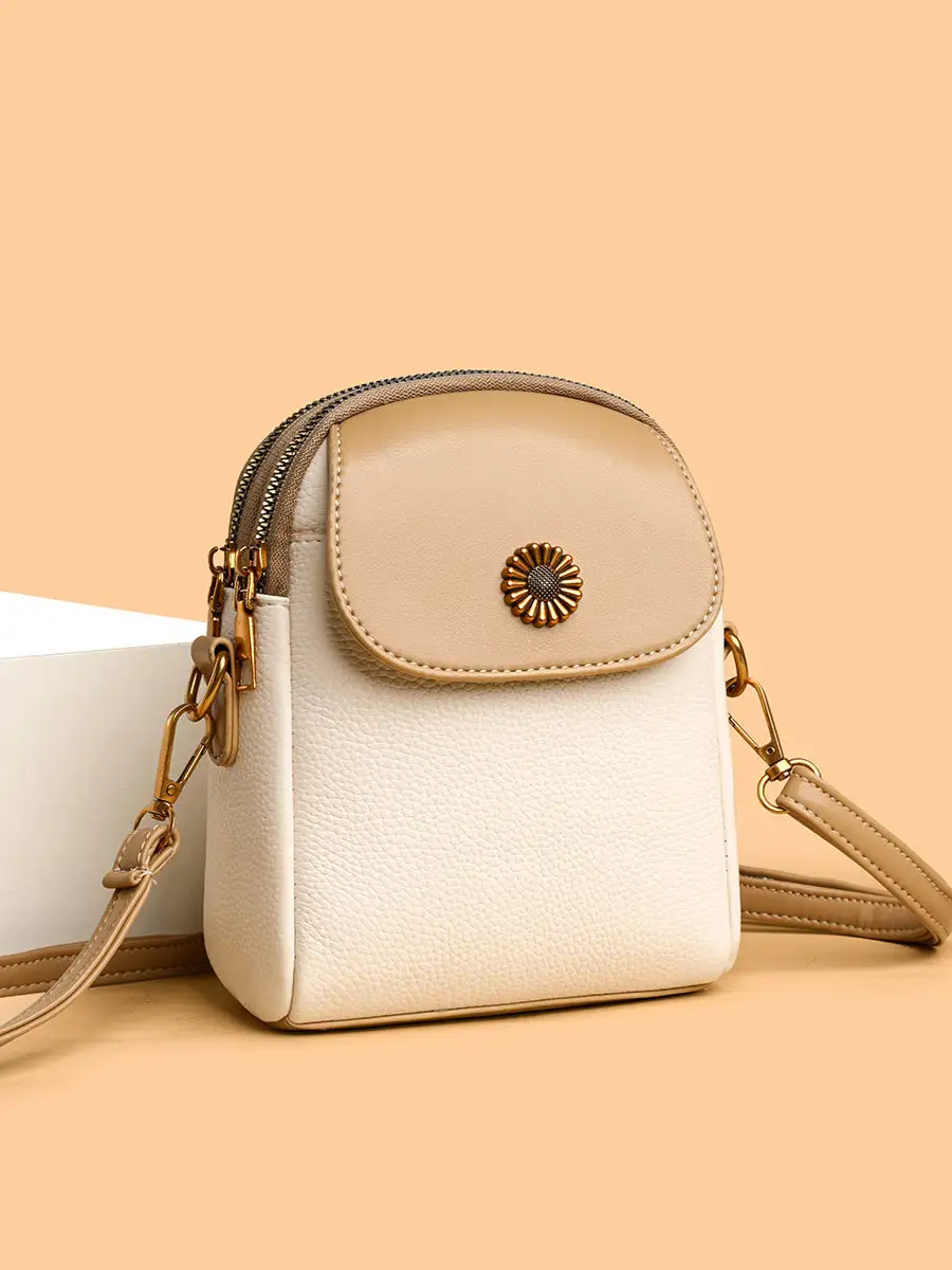 Compact Soft Leather Crossbody Bag