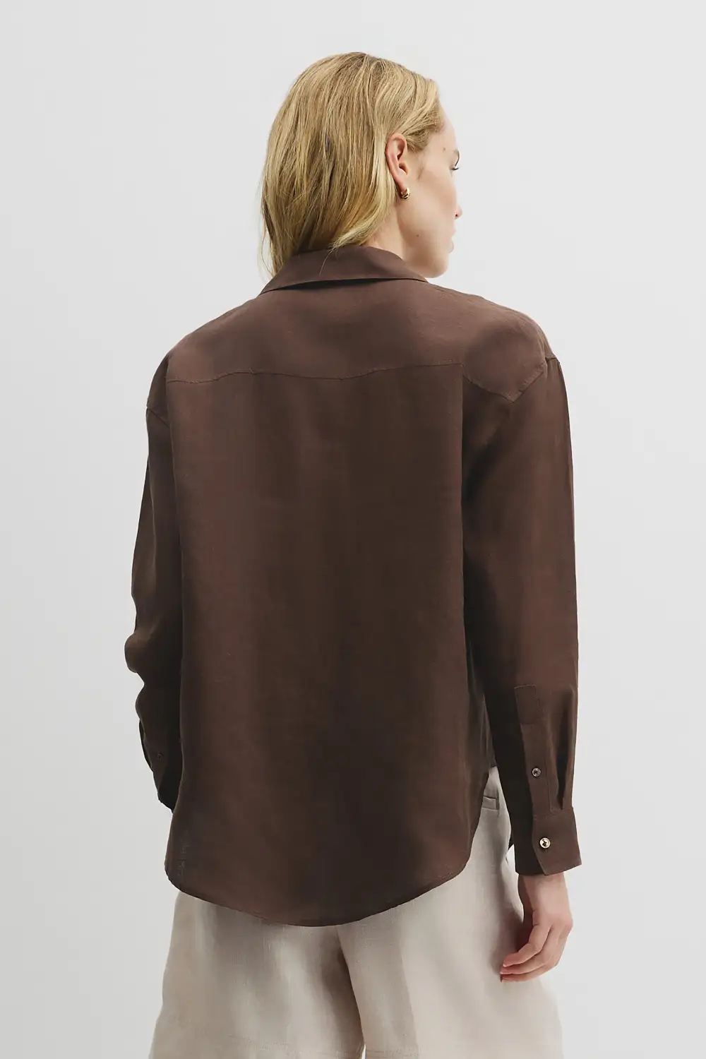 Women's Classic Linen Oversized Shirt