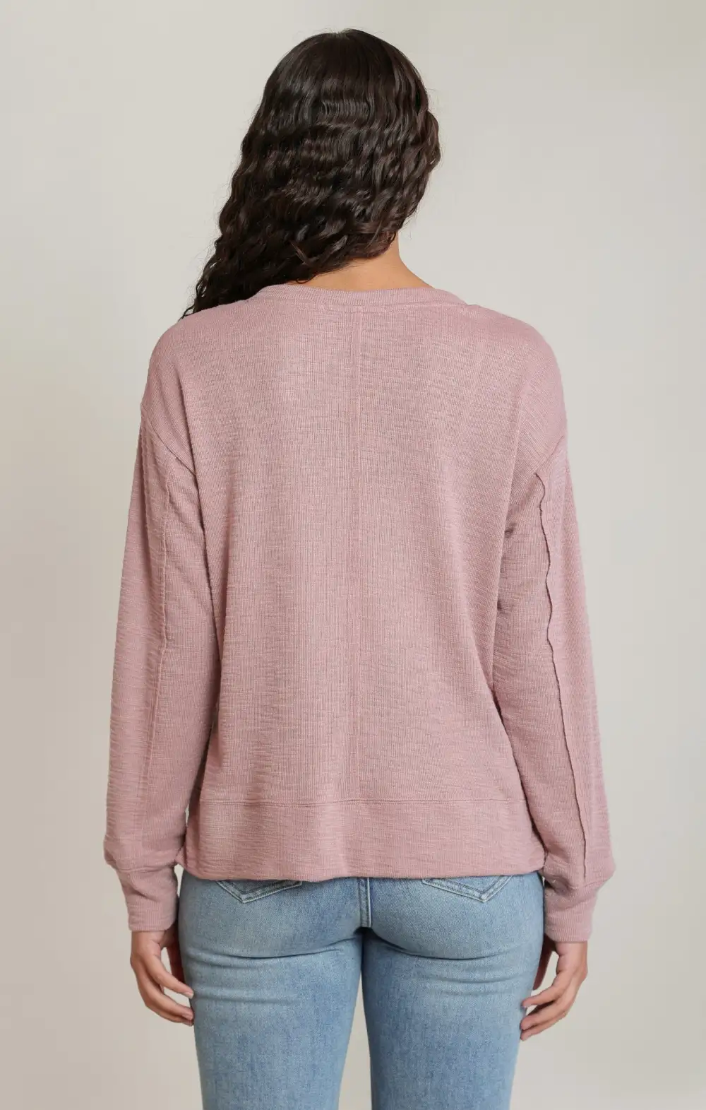 V Neck Knit Blend Top
