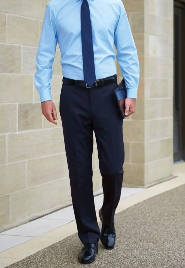 Men's Flat Front Tailored Fit Suit Trousers