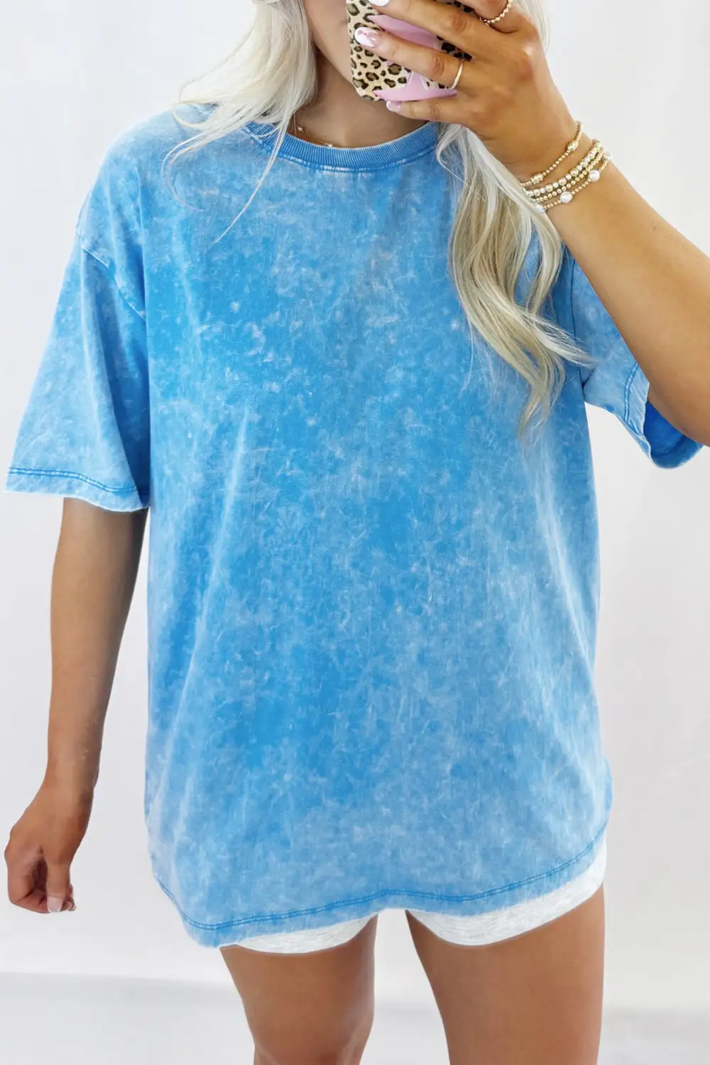 Layered Mineral Washed Oversized Tee