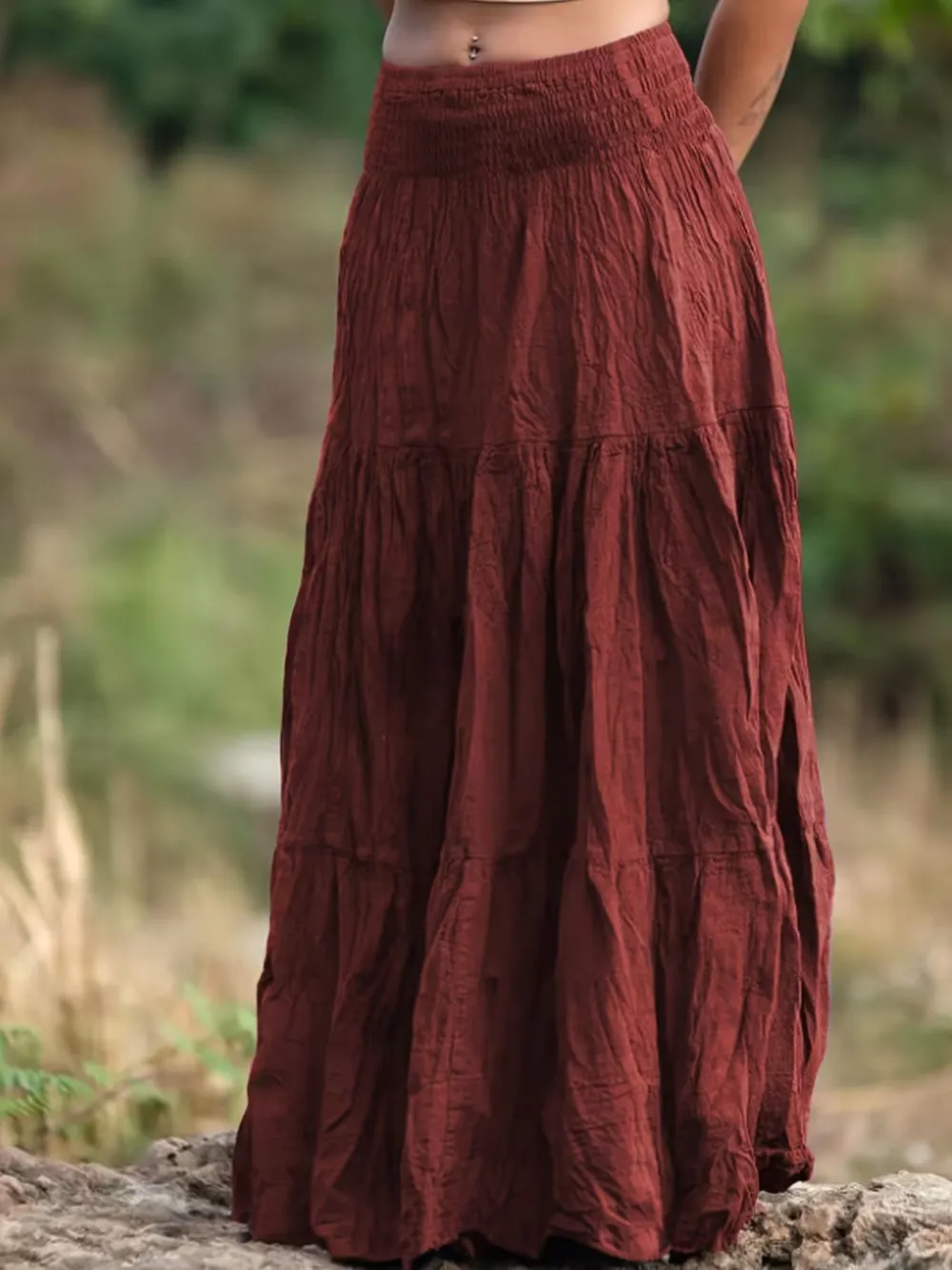 Tiered Maxi Skirt