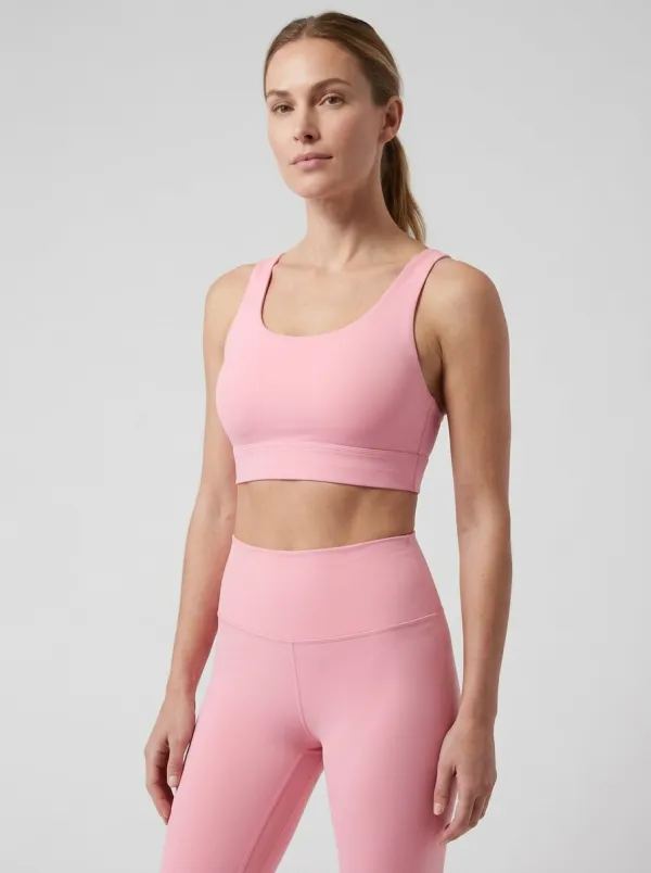 Women's Scoop-Neck Wide-Strap Sports Bra