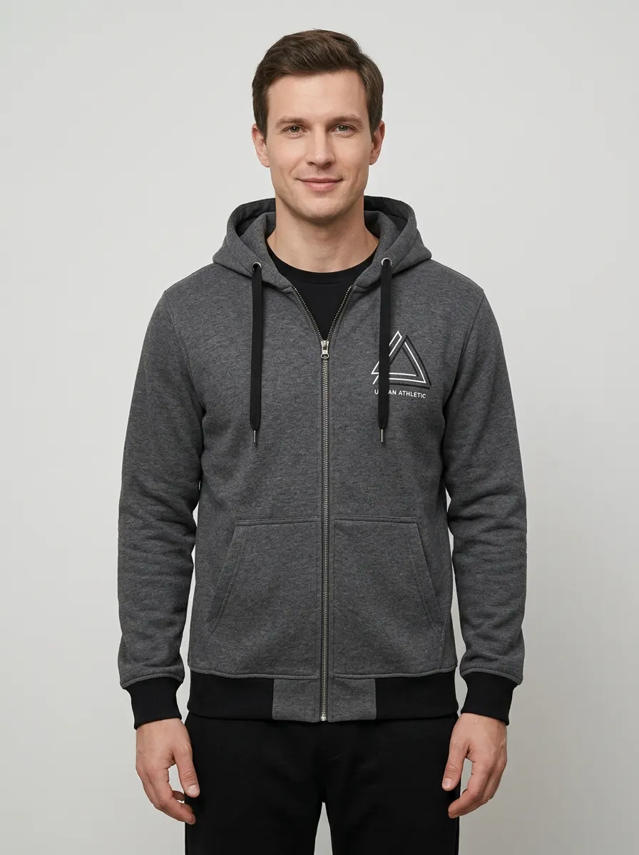 Men's Training Inspired Hooded Zip-Up Sports Jacket