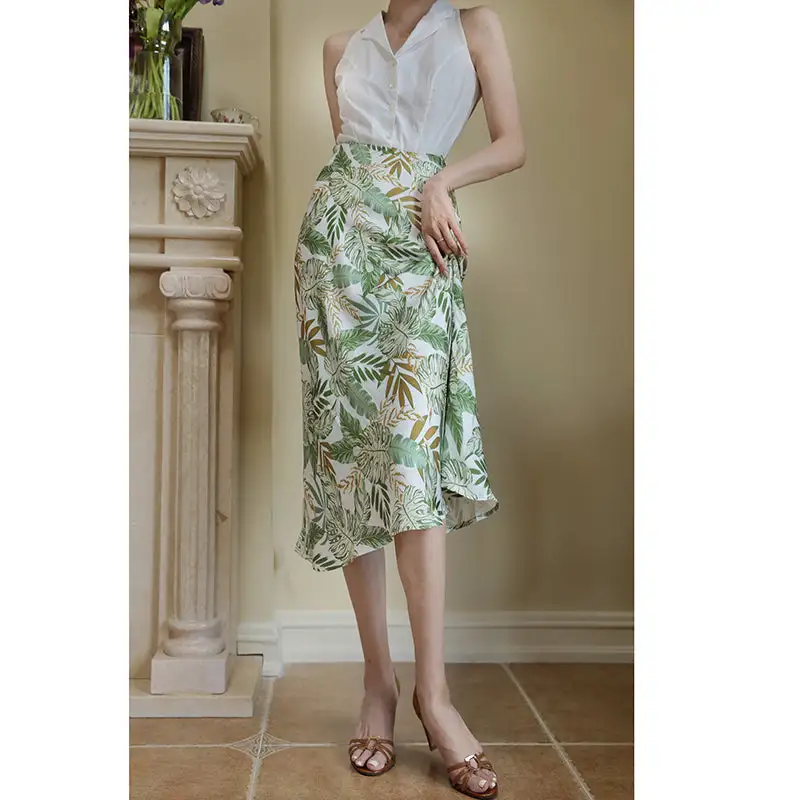 Structured Textured Everyday Casual Polyester Skirt