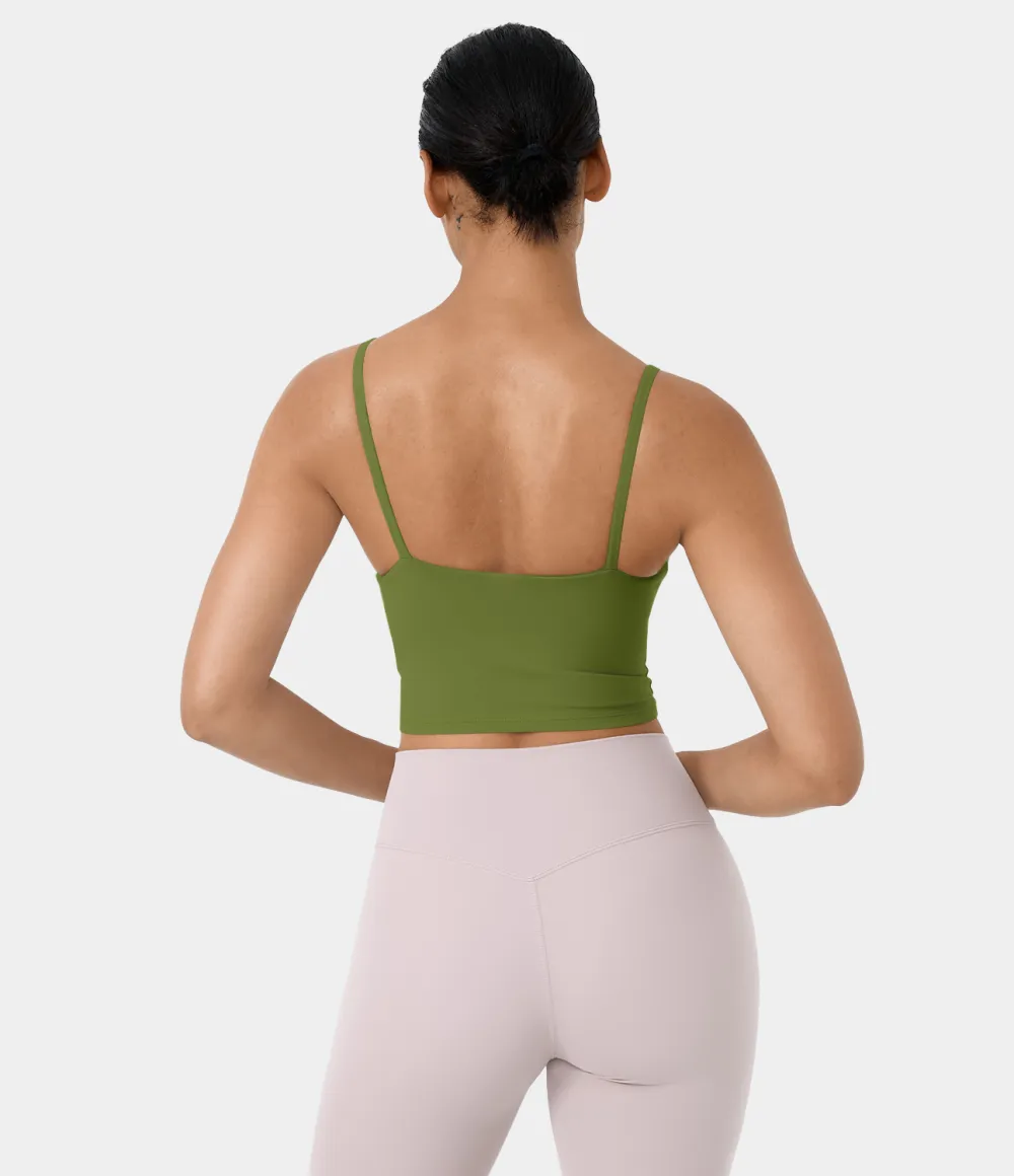 Basic Padded Workout Cropped Tank Top