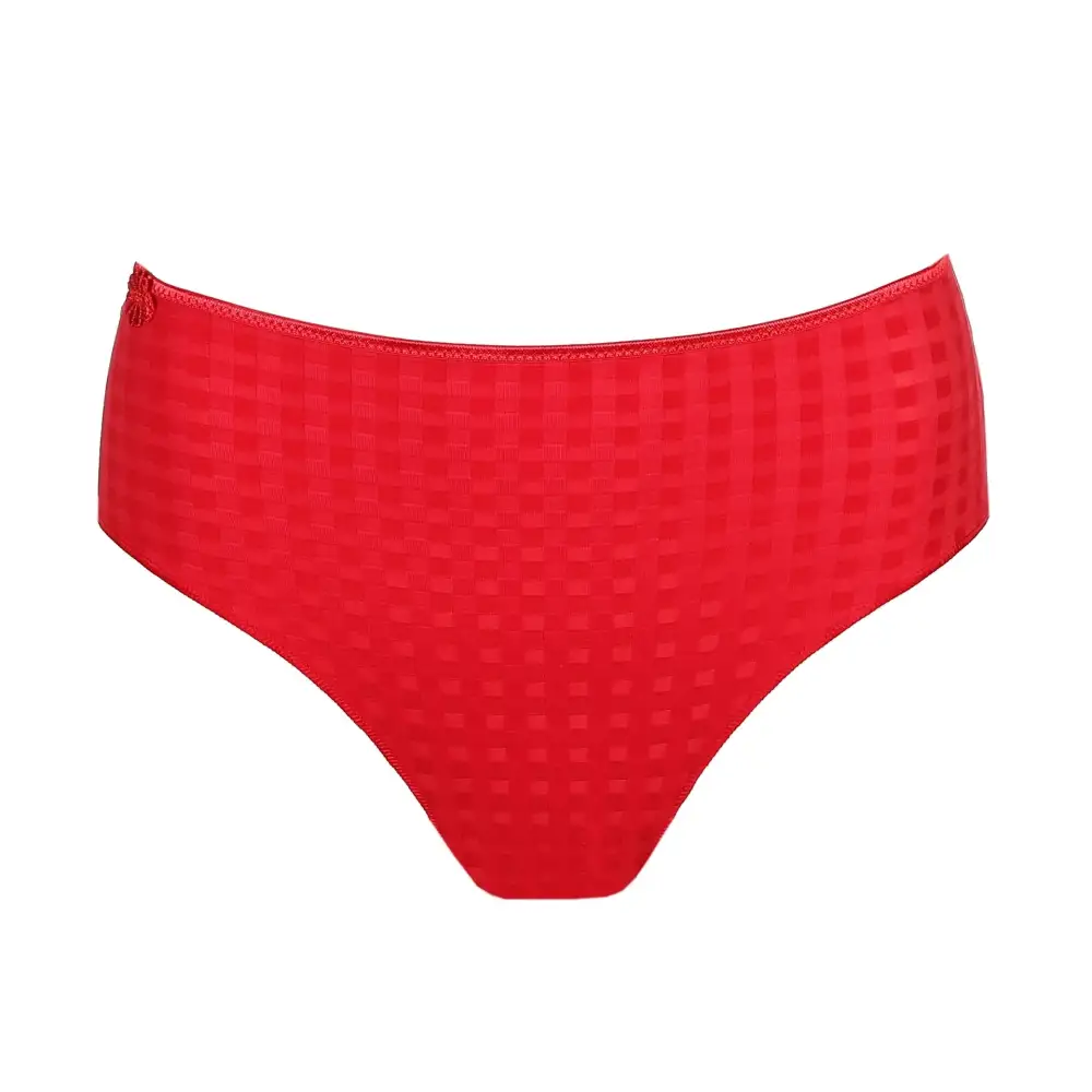 Women's Full Coverage Elastic Waistband Cotton Gusset Floral Embroidery Cotton Checkered Retro Detail Soft Fabric Stretch Fit Brief Panty