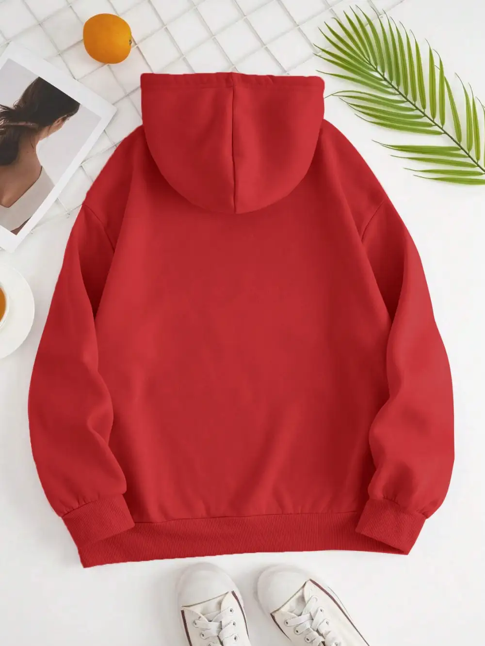 Refined Drawstring Pocketed Hoodie