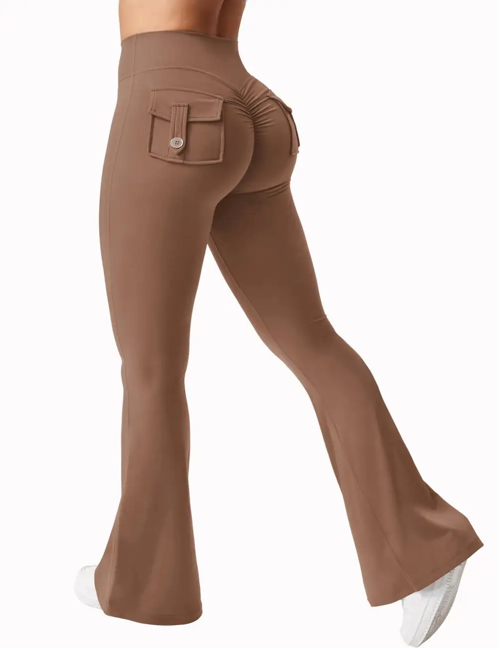 Wide Leg High Stretch Yoga Leggings Compression Fitness Pockets