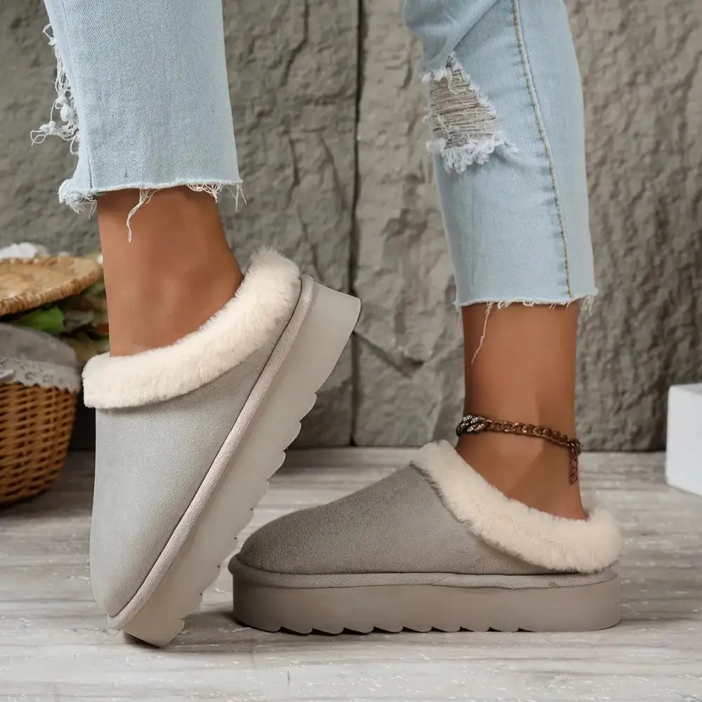 Warm Touch Platform Casual Slippers
