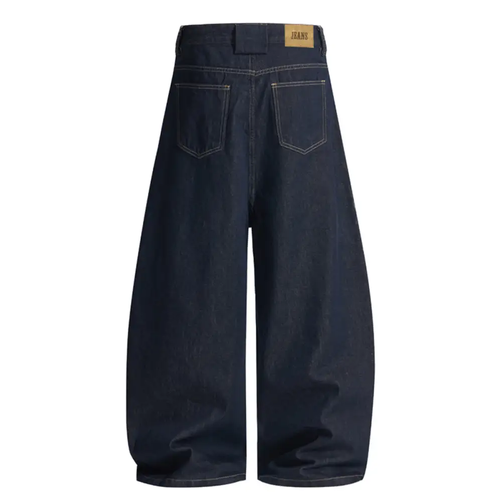 Wide Leg High Waist Patchwork Denim Jeans