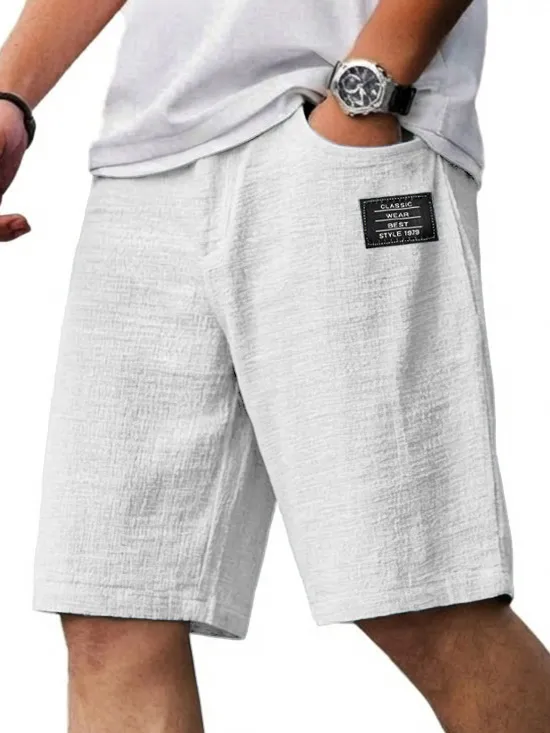 Linen Blend Relaxed Fit Shorts