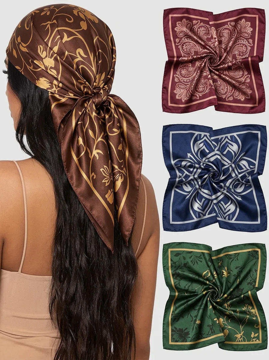 Daily Floral Paisley Bandana Headscarf Trio