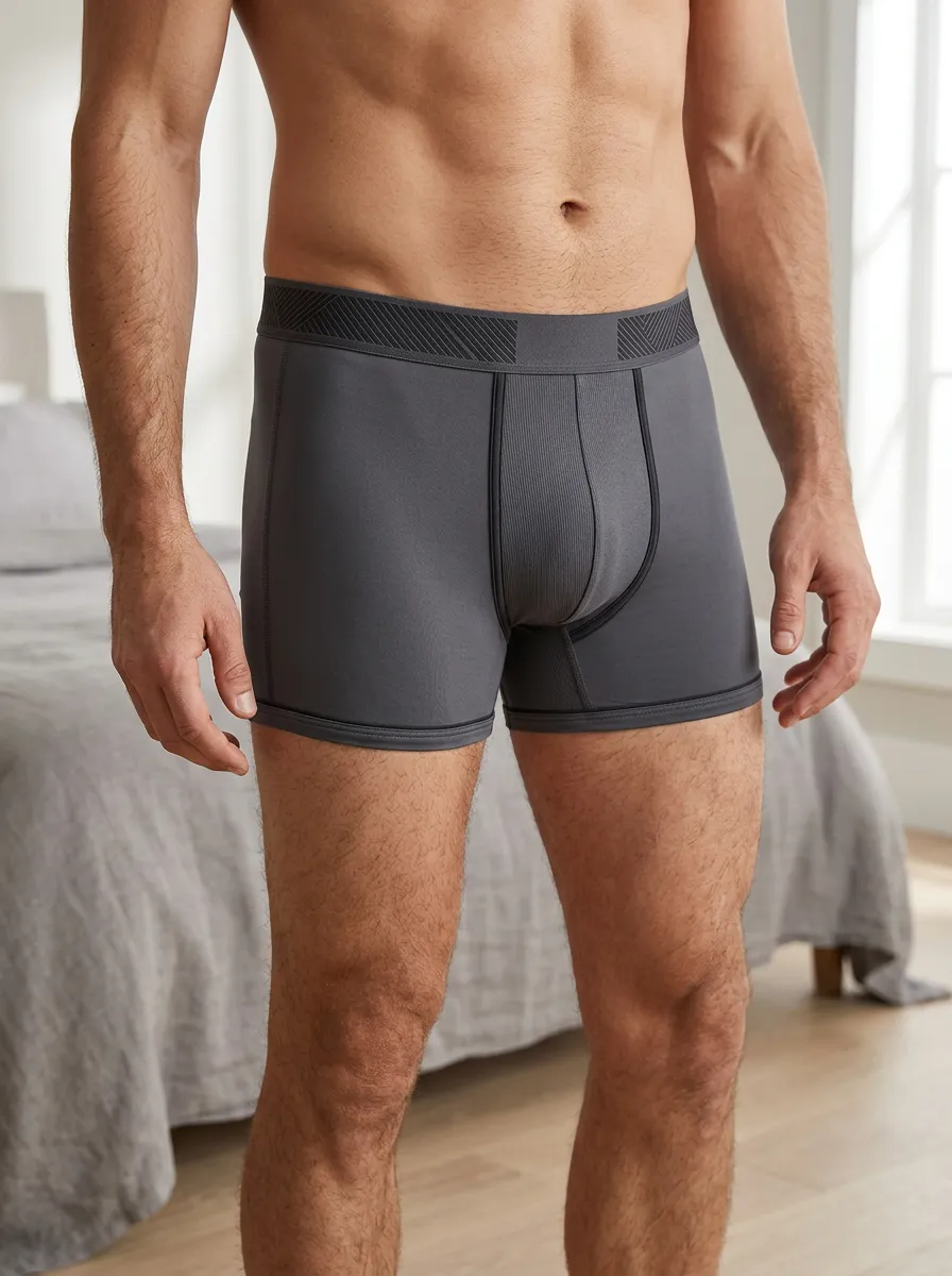 Dynamic Waistband-Detail Style Men's Boxer Briefs