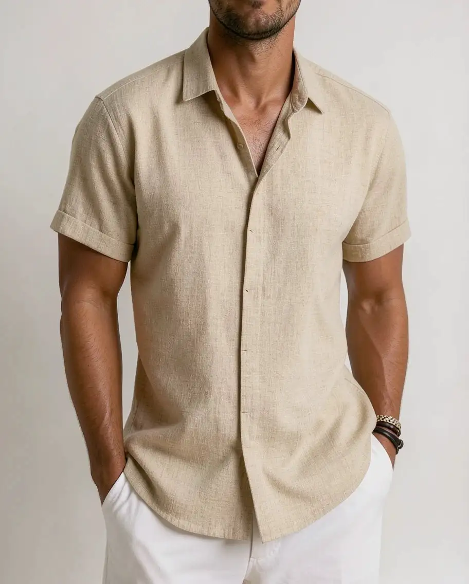 Linen Short Sleeve Casual Shirt