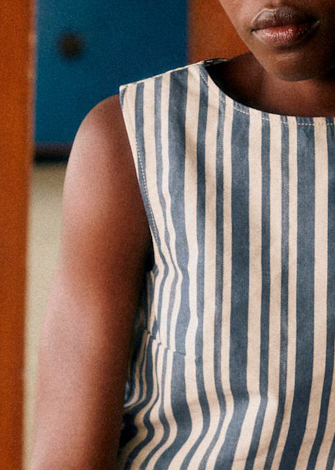 Sleeveless Striped Tops