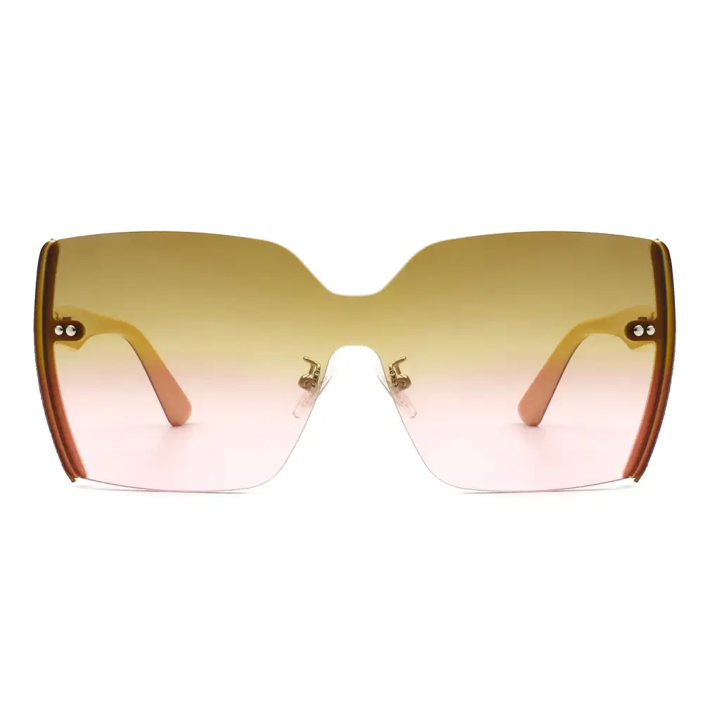 Woven Square Frame Sunglasses