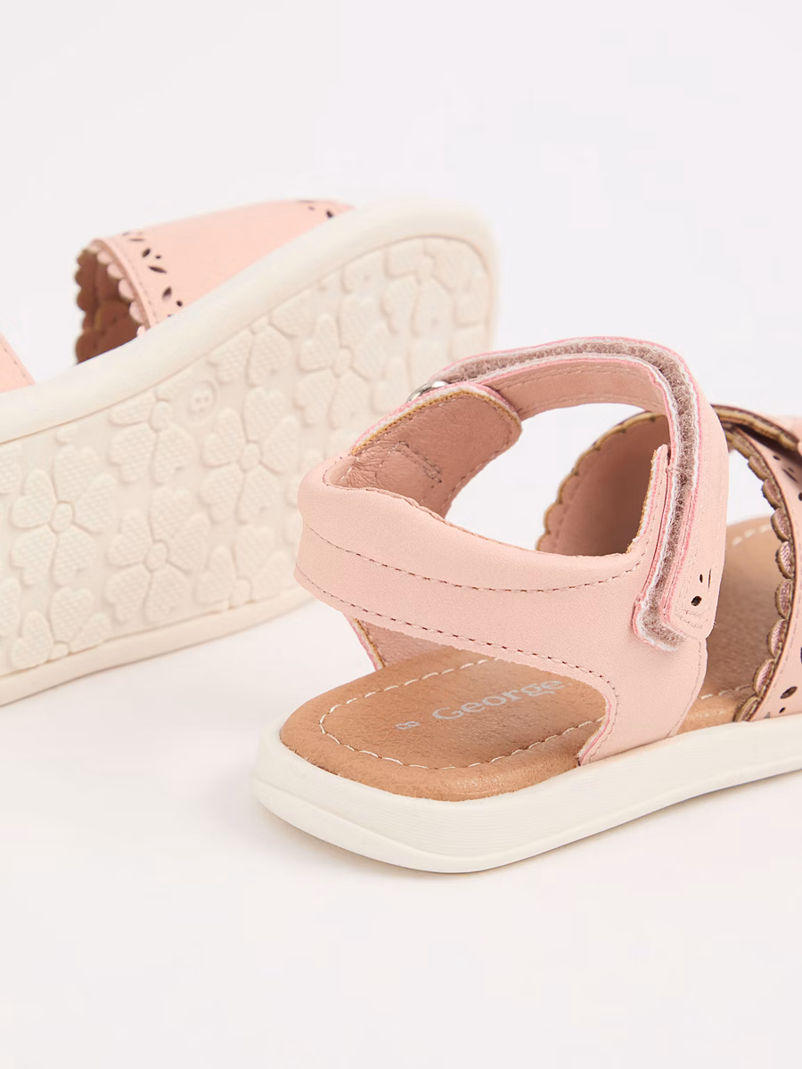 Pink Heart Buckle Sandals detail 2