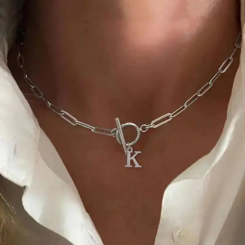Polished Initial Necklace