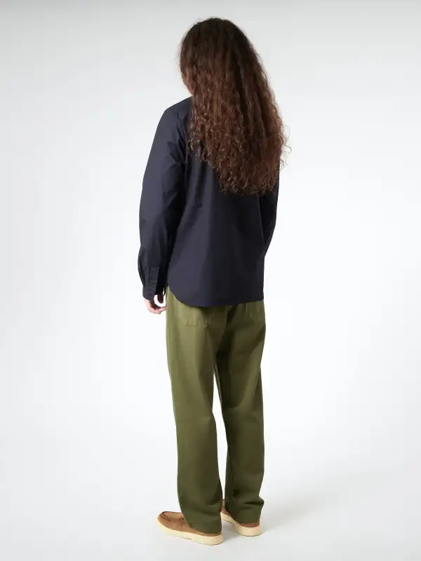 Men's Poplin Curved Hem Shirt