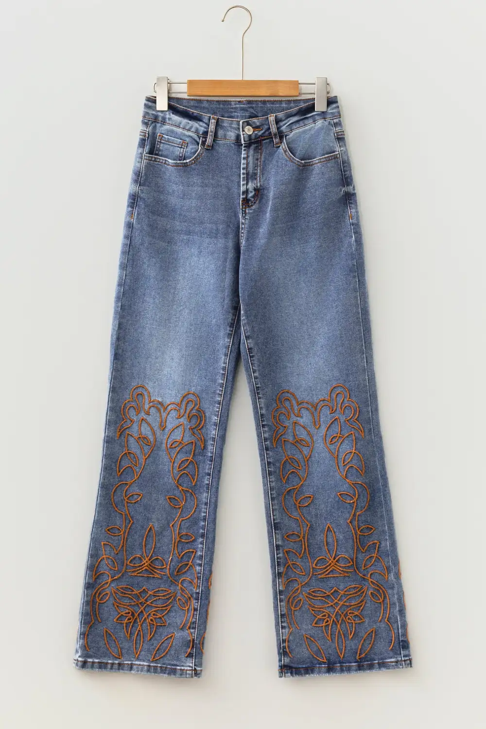 Women's Embroidered Flare Leg Jeans