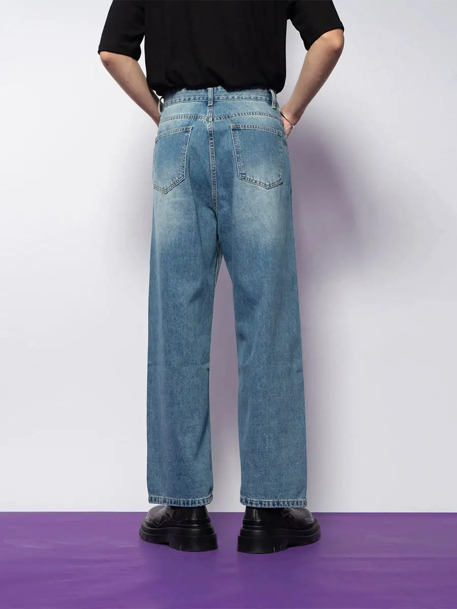Mono Fade Straight-Leg Jeans
