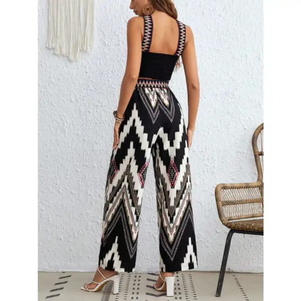 Wide Strap Sleeveless Top and Pants Set