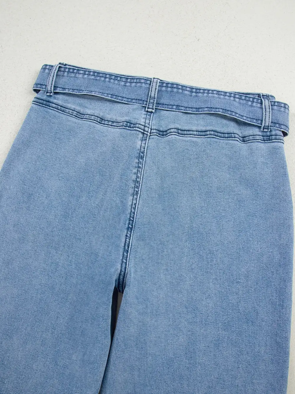High Rise Raw Hem Denim Jeans