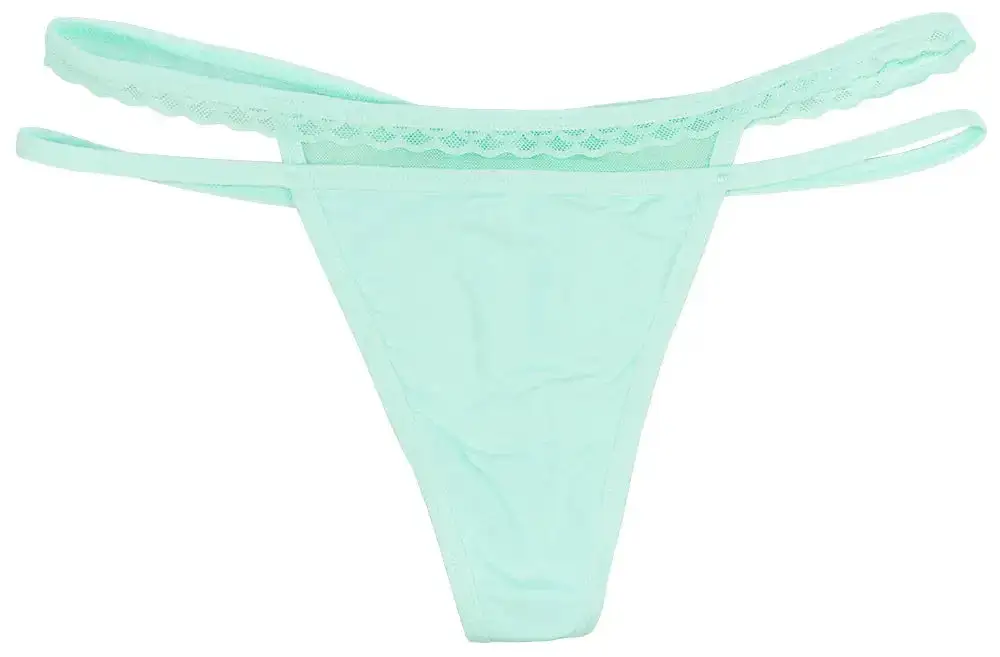 Lace Mesh Strappy Thong Panty