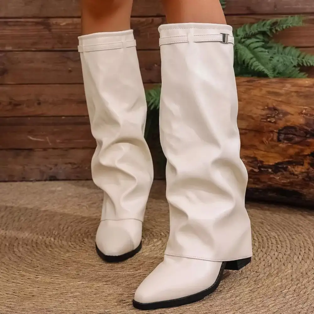Versatile Pointed Toe Block Heel Boots