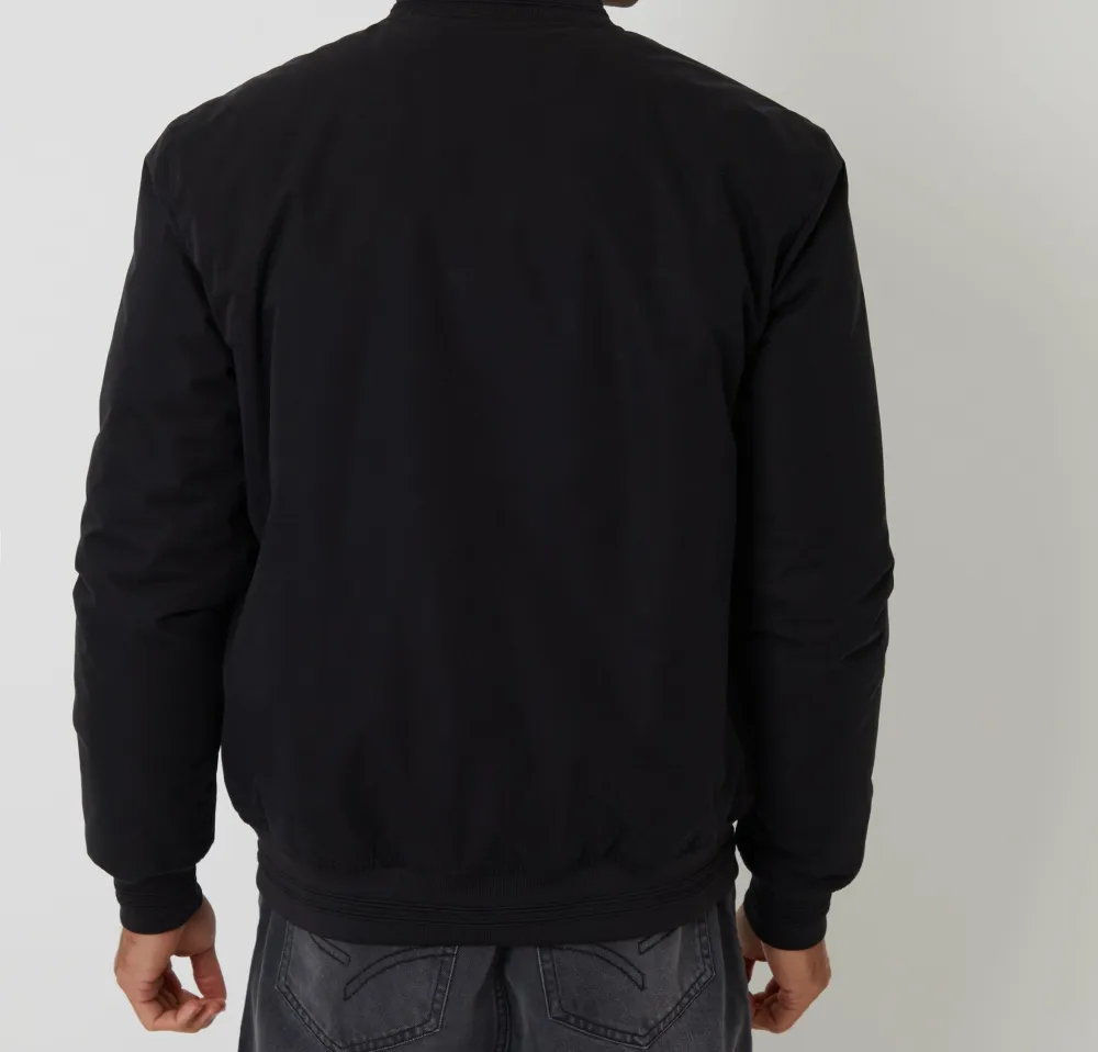 Men's Black Padded Bomber Jacket