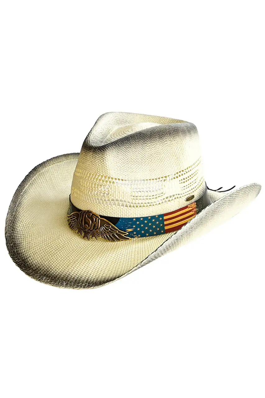Flag Band Cowboy Hat