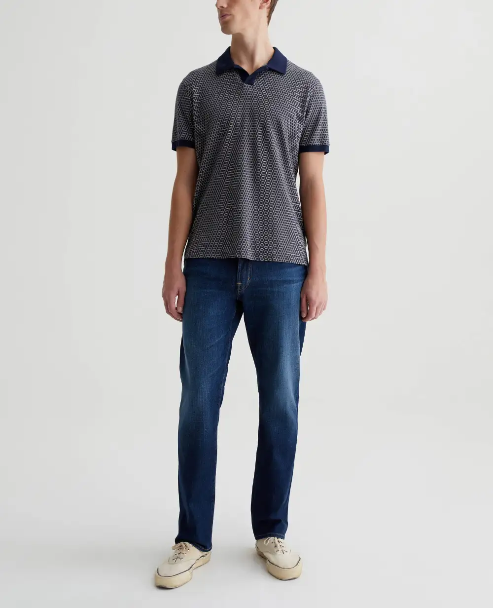 Men's Short Sleeve Point Collar Polo Shirt