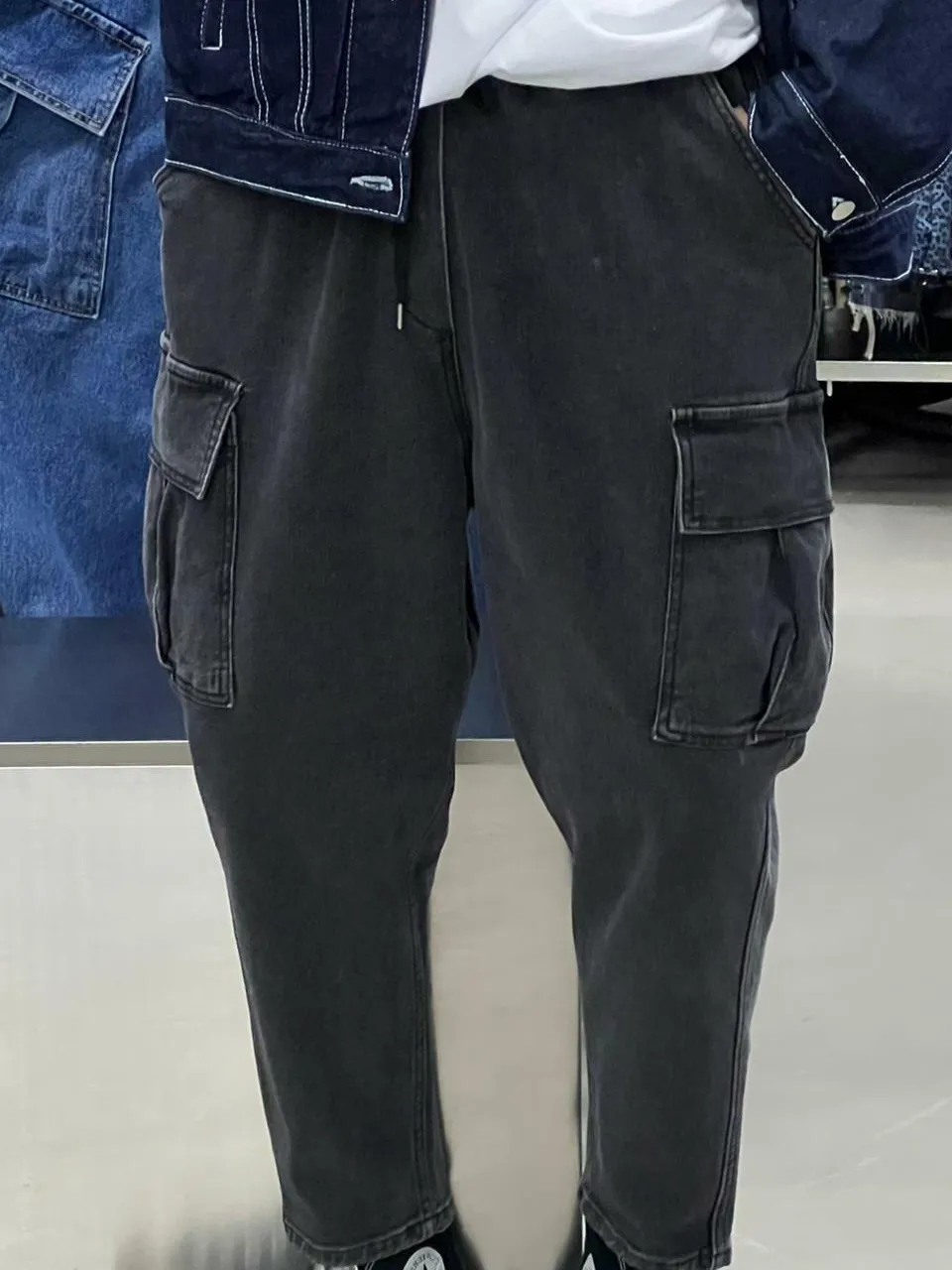 Denim Cargo Pants