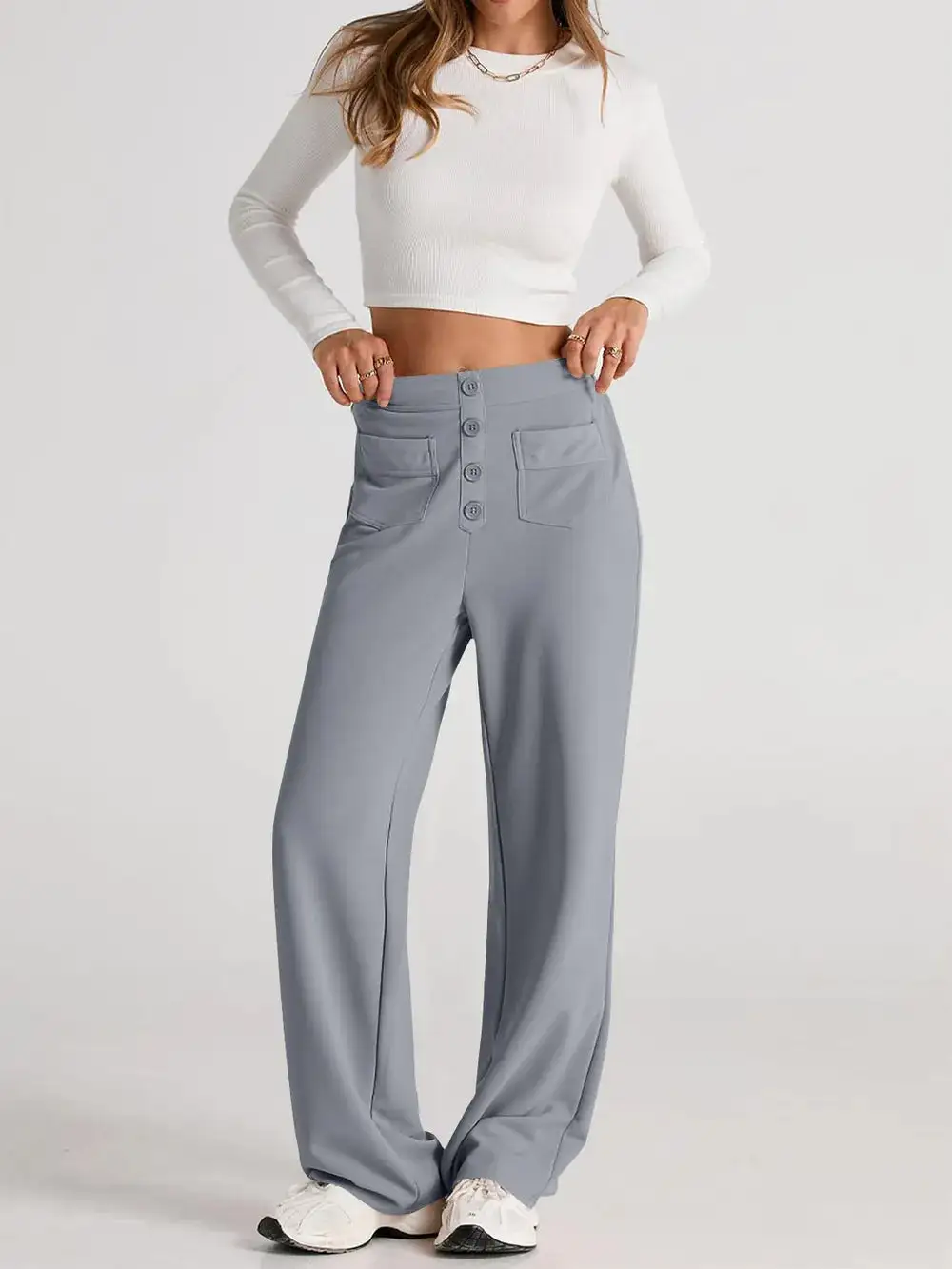 Wide Leg Comfort Fit Pants