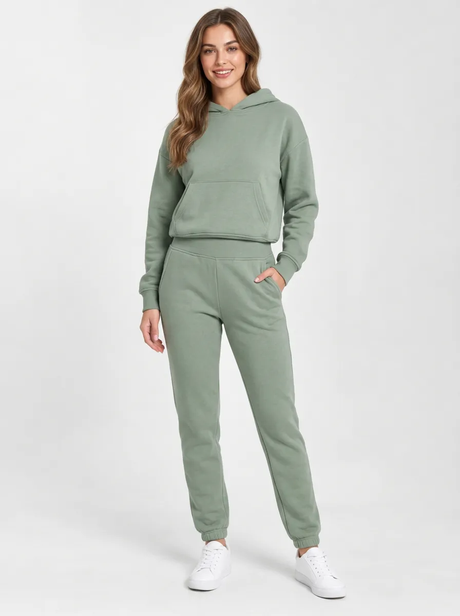 Women's Layering Hooded Sweatpants Set