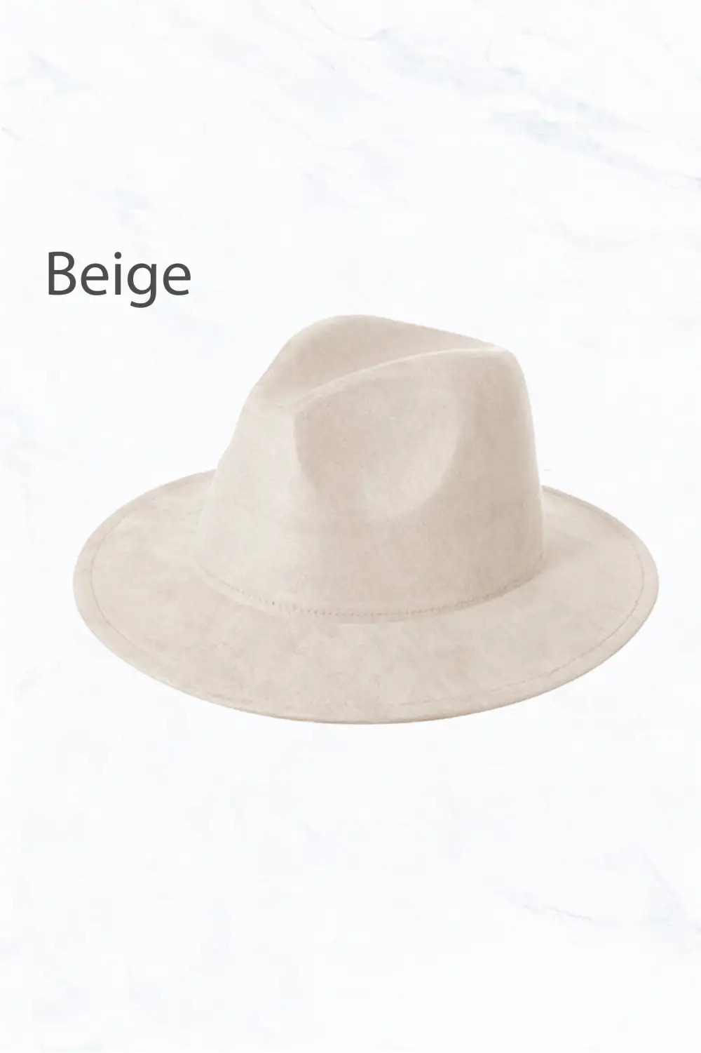 Suede Regular Eaves Peach Top Fedora Hat